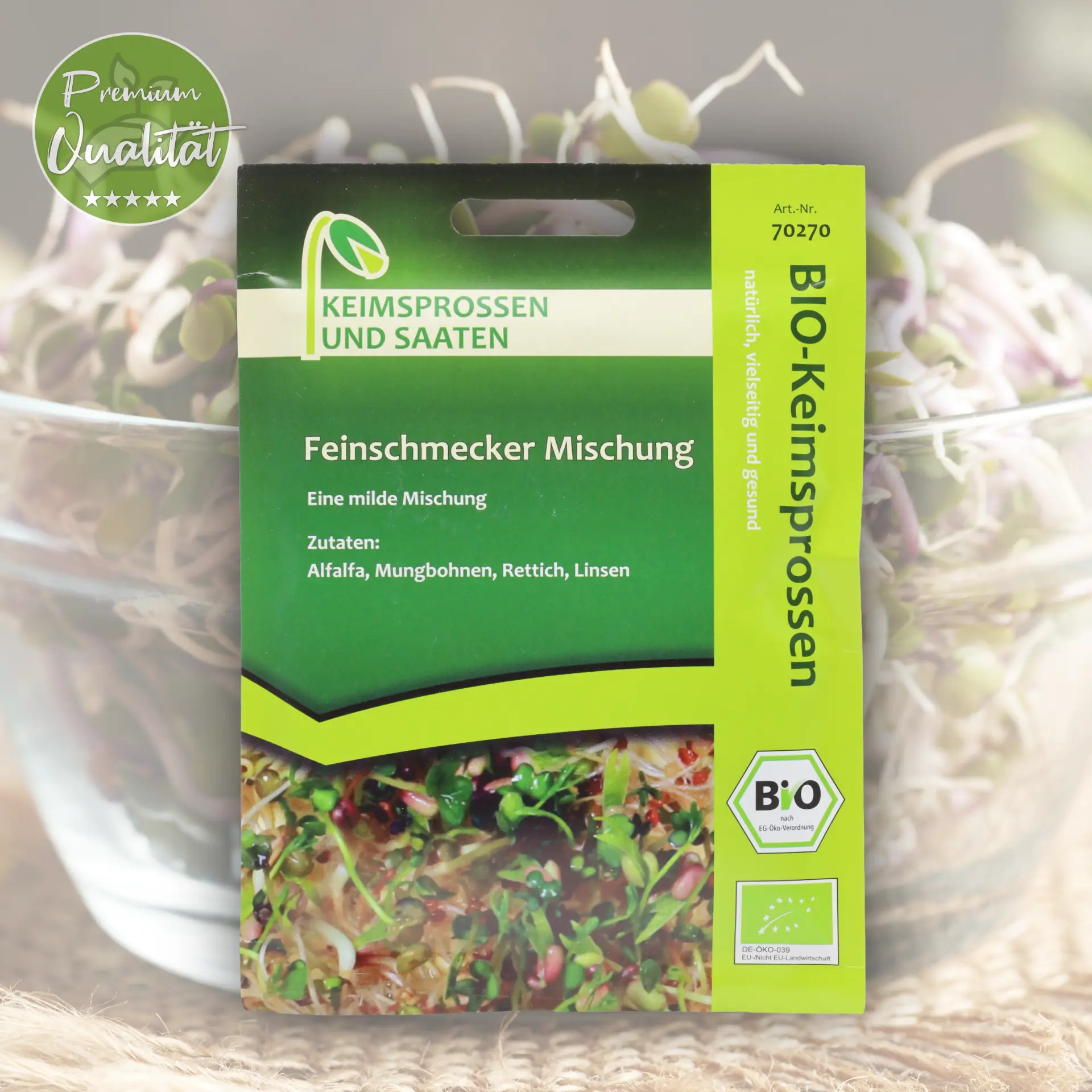 Keimsprossen Bio Feinschmecker Mischung von Keimsprossen und Saaten