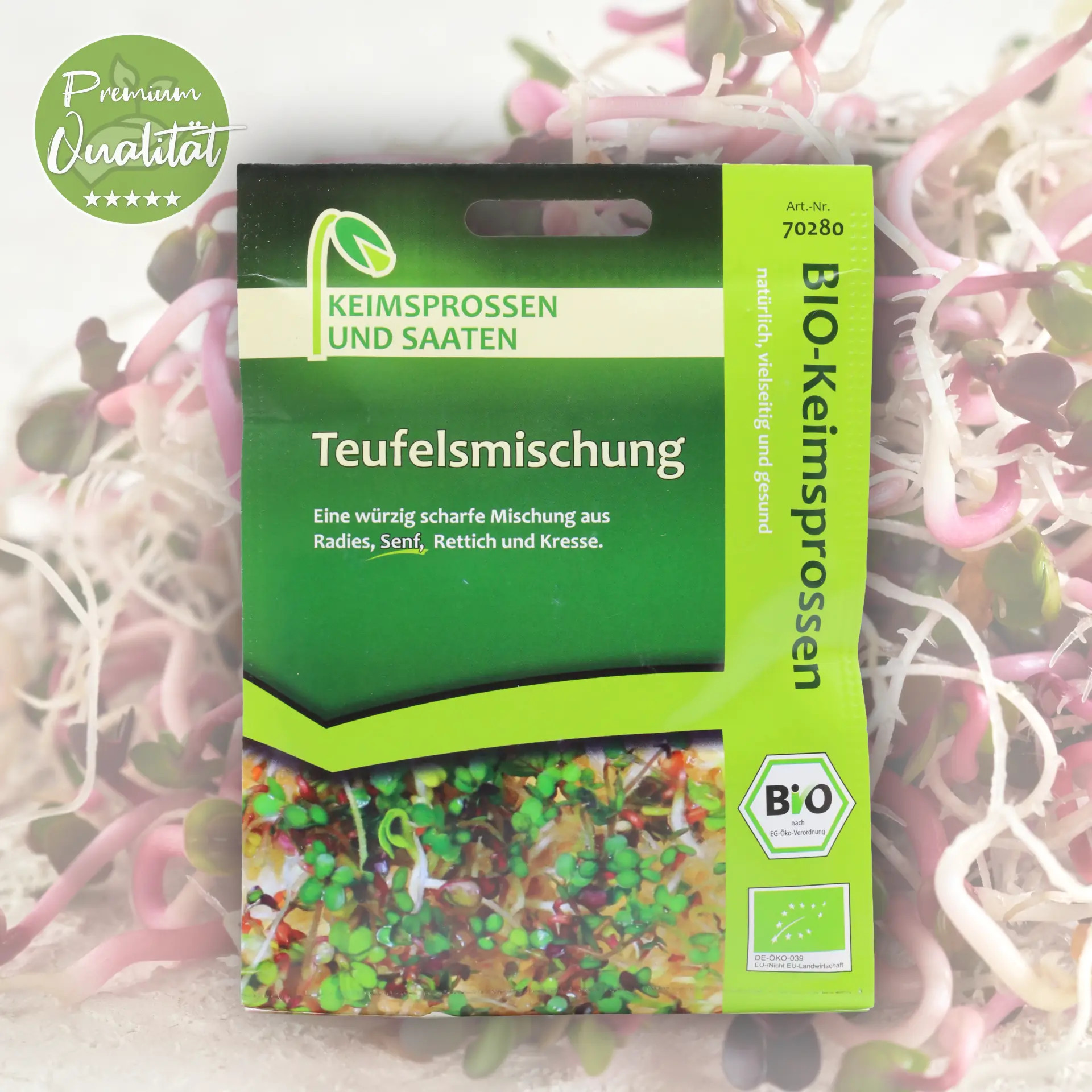 Keimsprossen Bio Teufelsmischung von Keimsprossen und Saaten