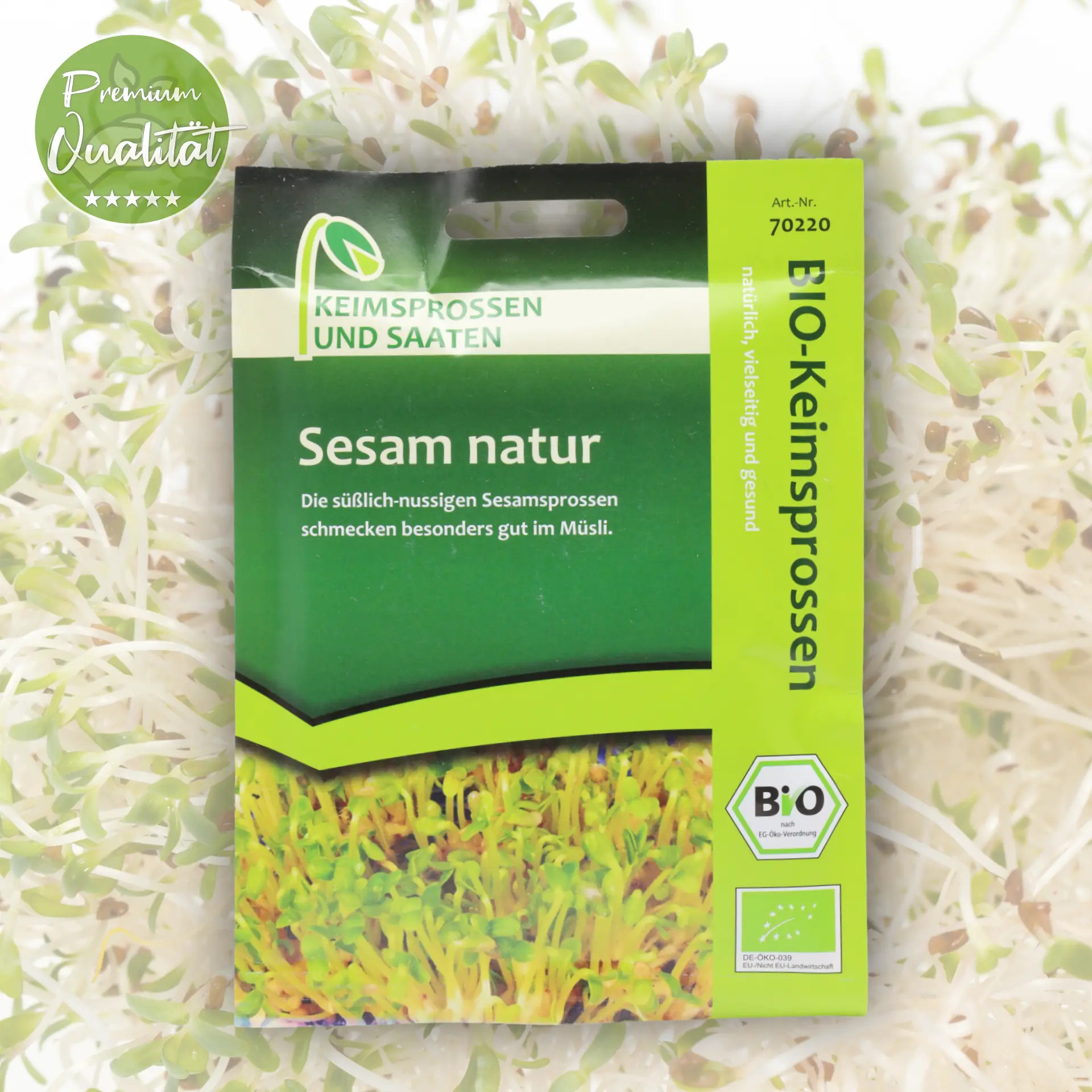 Bio Sesamsprossen von Keimsprossen und Saaten