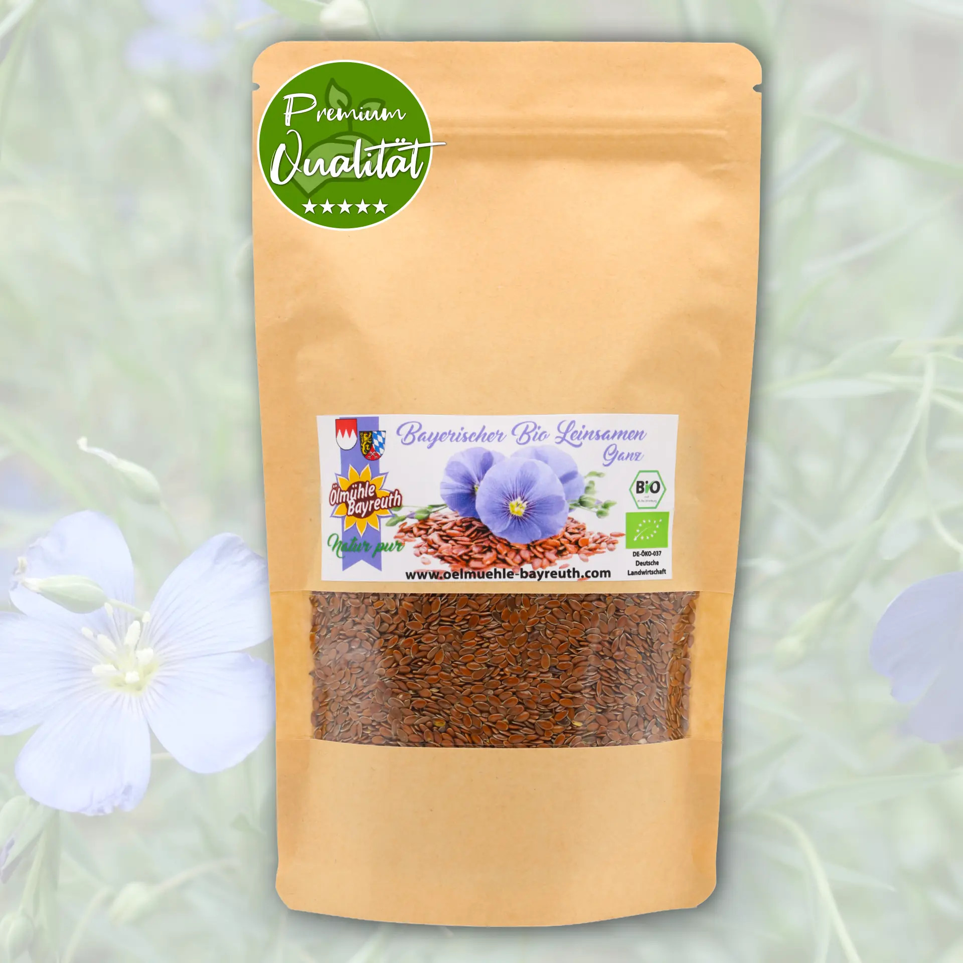 Bio Leinsamen aus Bayern kaufen - 200 g von der Ölmühle Bayreuth