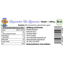 Bio Leinsamen aus Bayern kaufen - 200 g von der Ölmühle Bayreuth