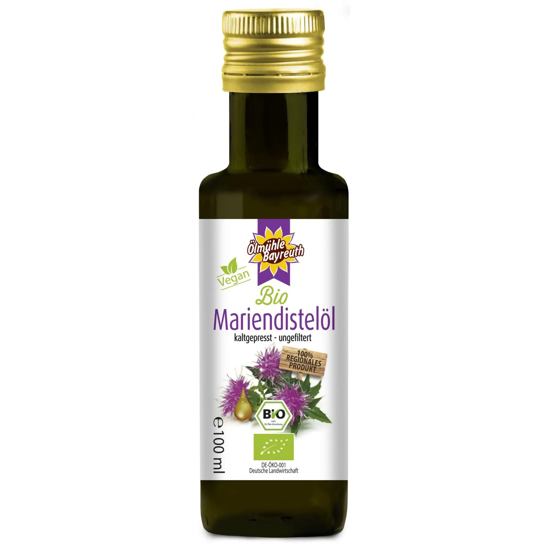 Bio Mariendistelöl kaufen - 100 ml von der Ölmühle Bayreuth