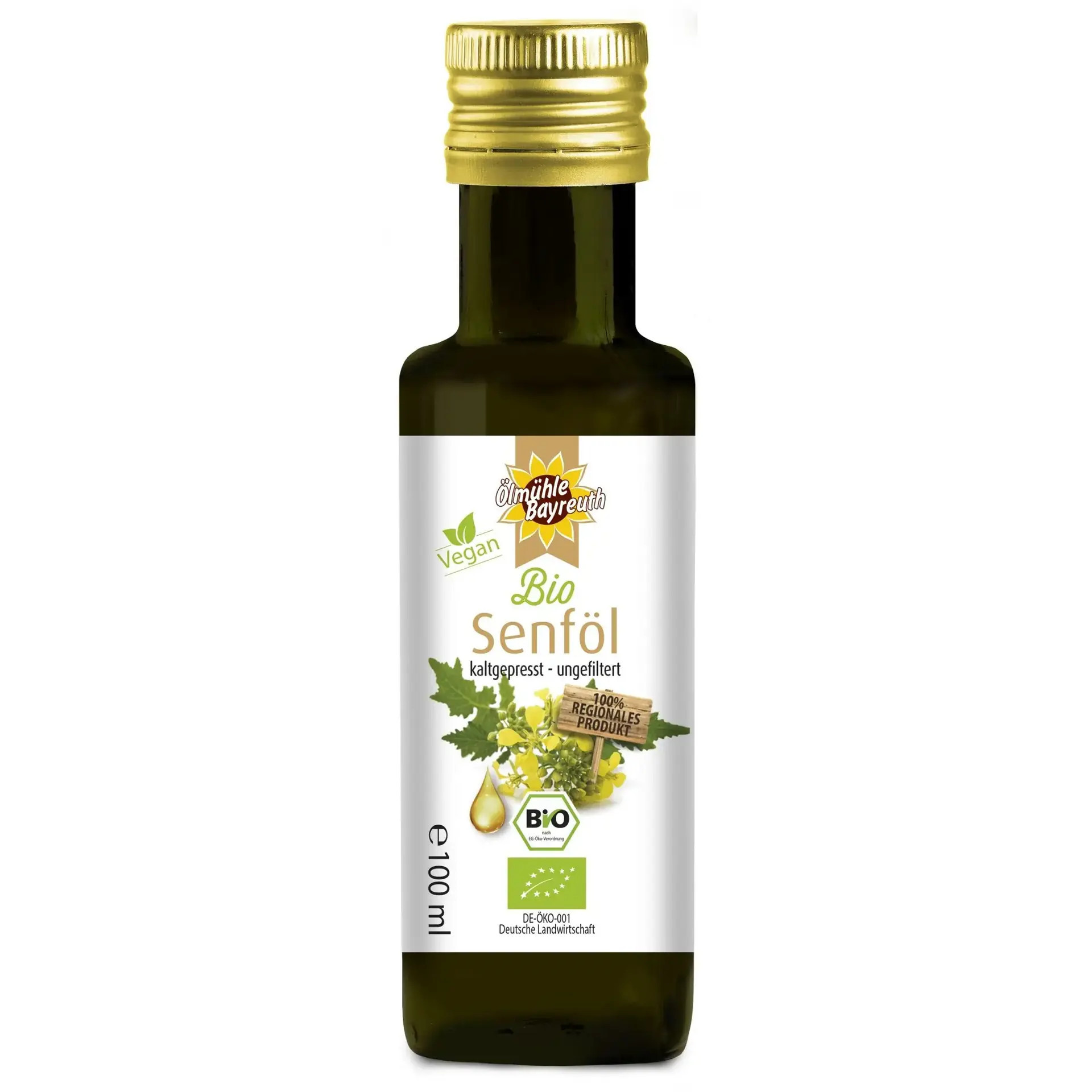 Bio Senföl 100 ml kaufen » kaltgepresst von der Ölmühle Bayreuth