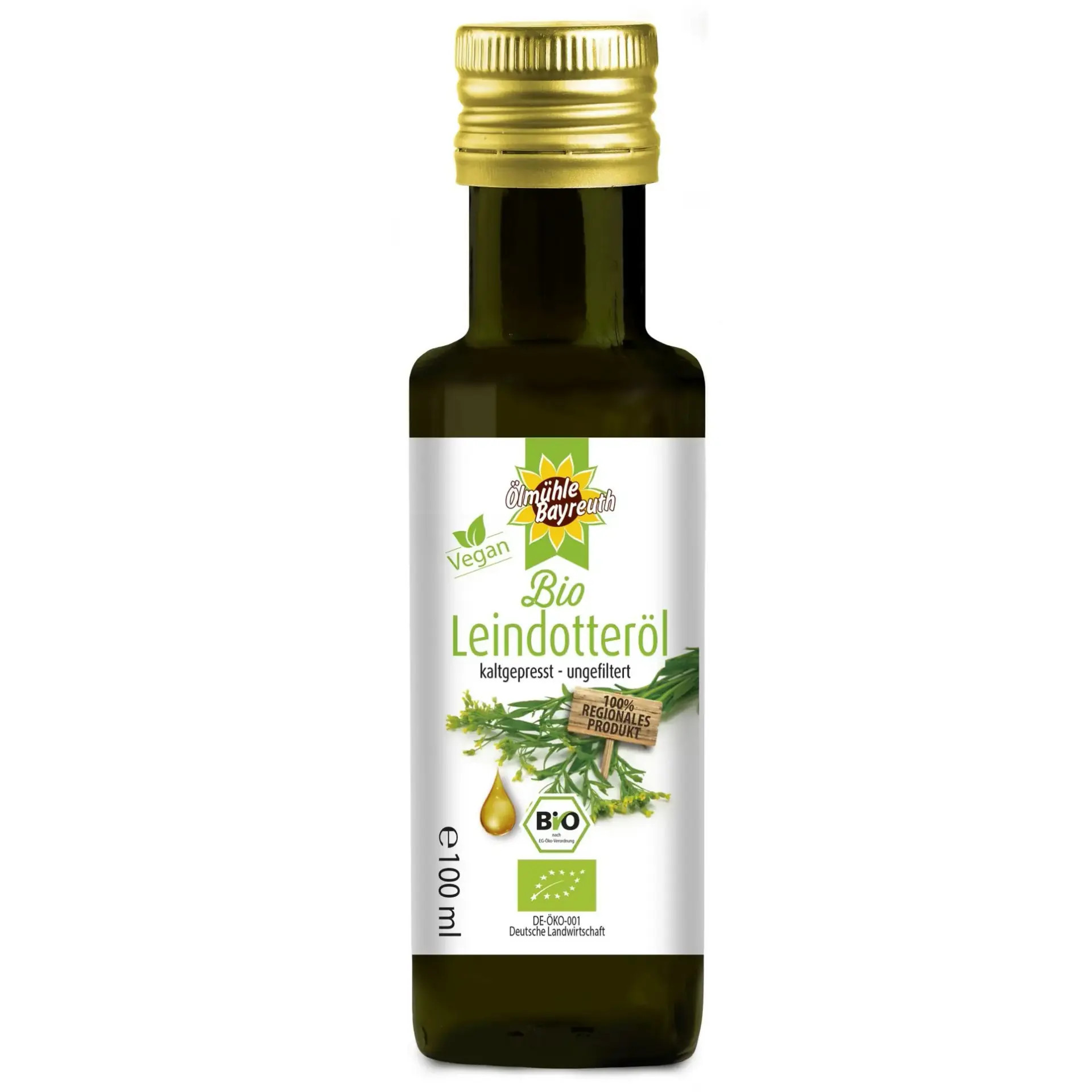 Bio-Leindotteröl kaltgepresst - 100 ml von der Ölmühle Bayreuth kaufen