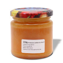 Bitour-Manufaktur Kürbis Fruchtaufstrich 210 g - Rückseite