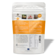Bio-Kürbismehl (glutenfrei) aus frischen Kürbissen - 100g - Rückseite