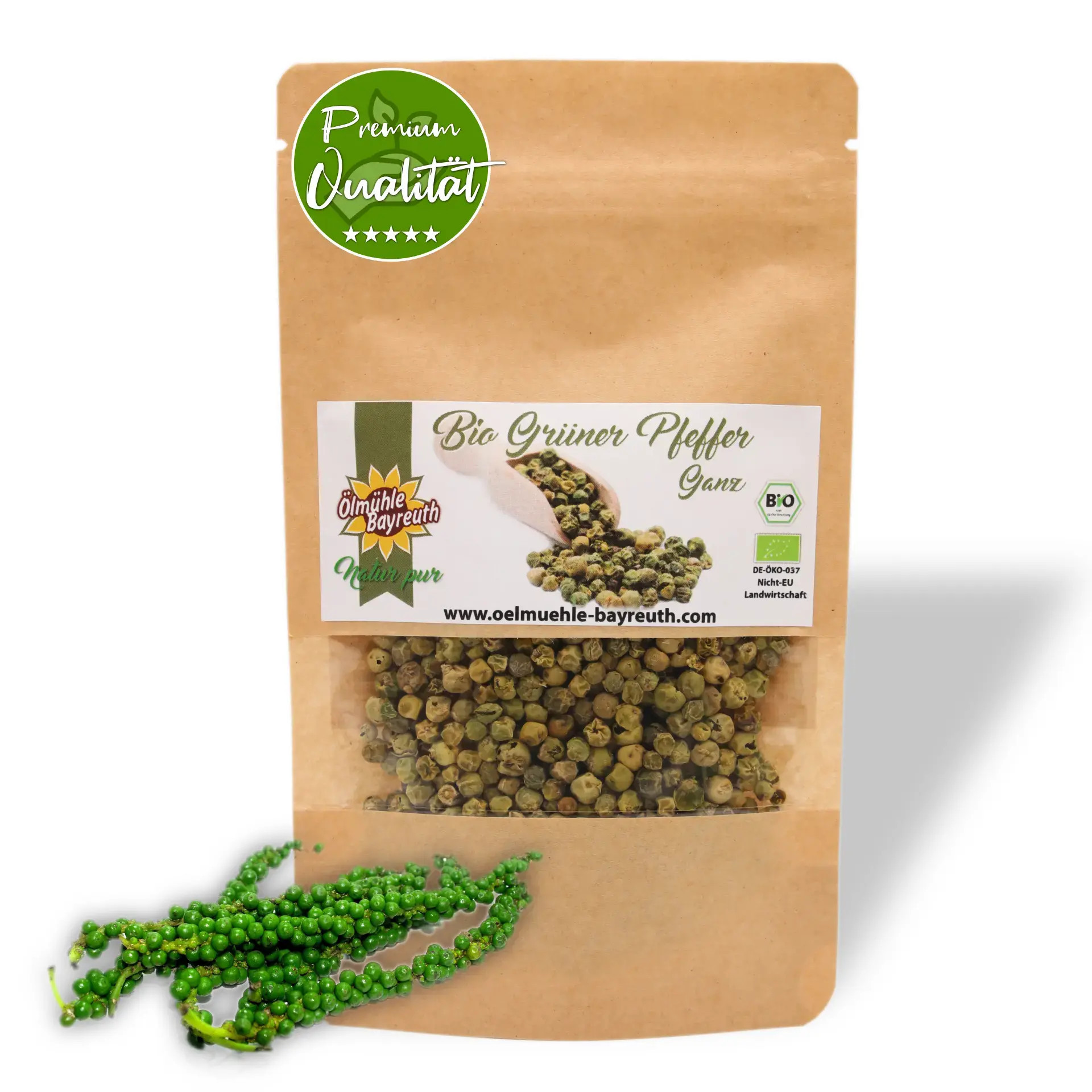 Bio Grüner Pfeffer ganz