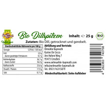 Bio Dillspitzen gerebelt