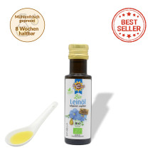 Bio Leinöl 100 ml von der Ölmühle Bayreuth