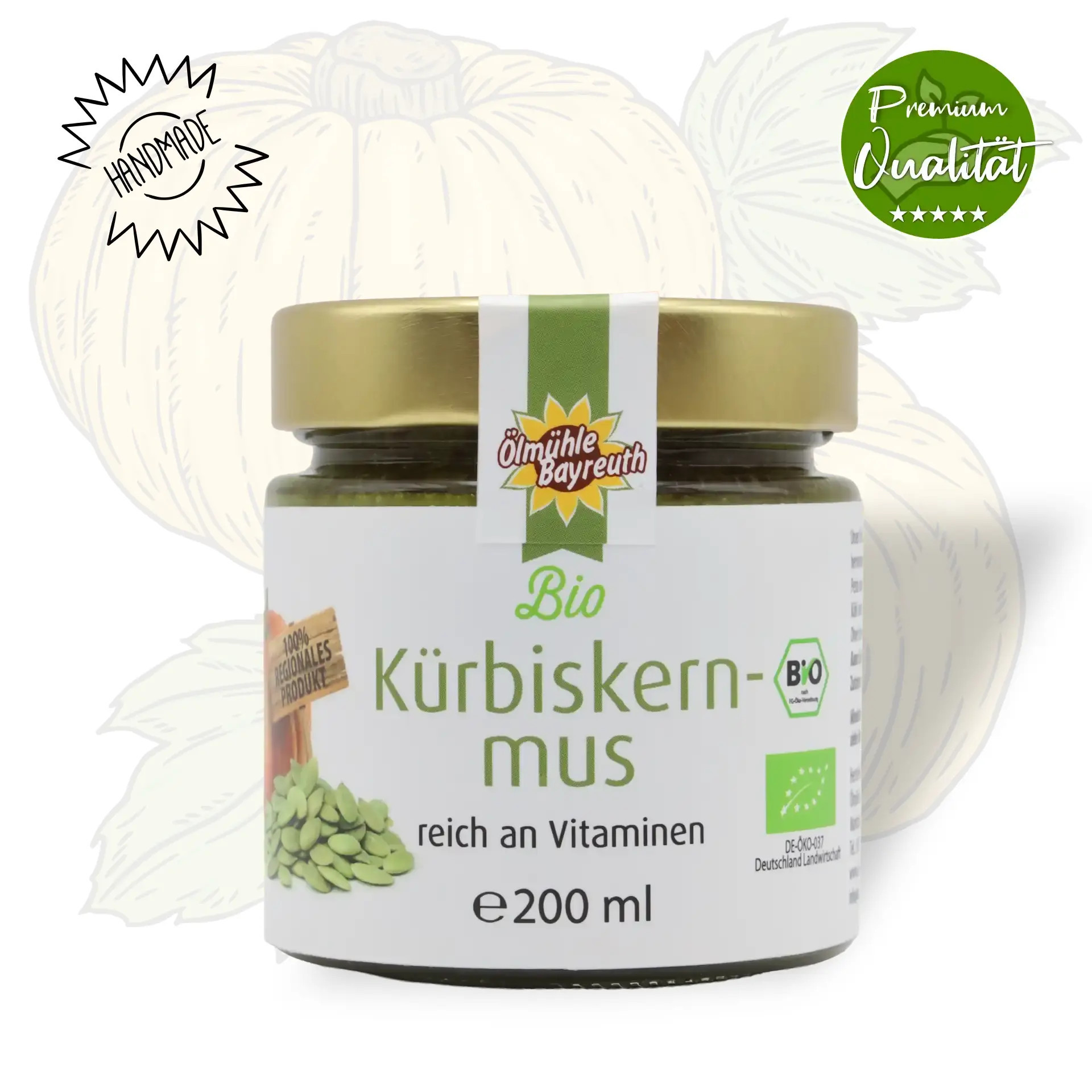 Bio Kürbiskernmus von der Ölmühle Bayreuth