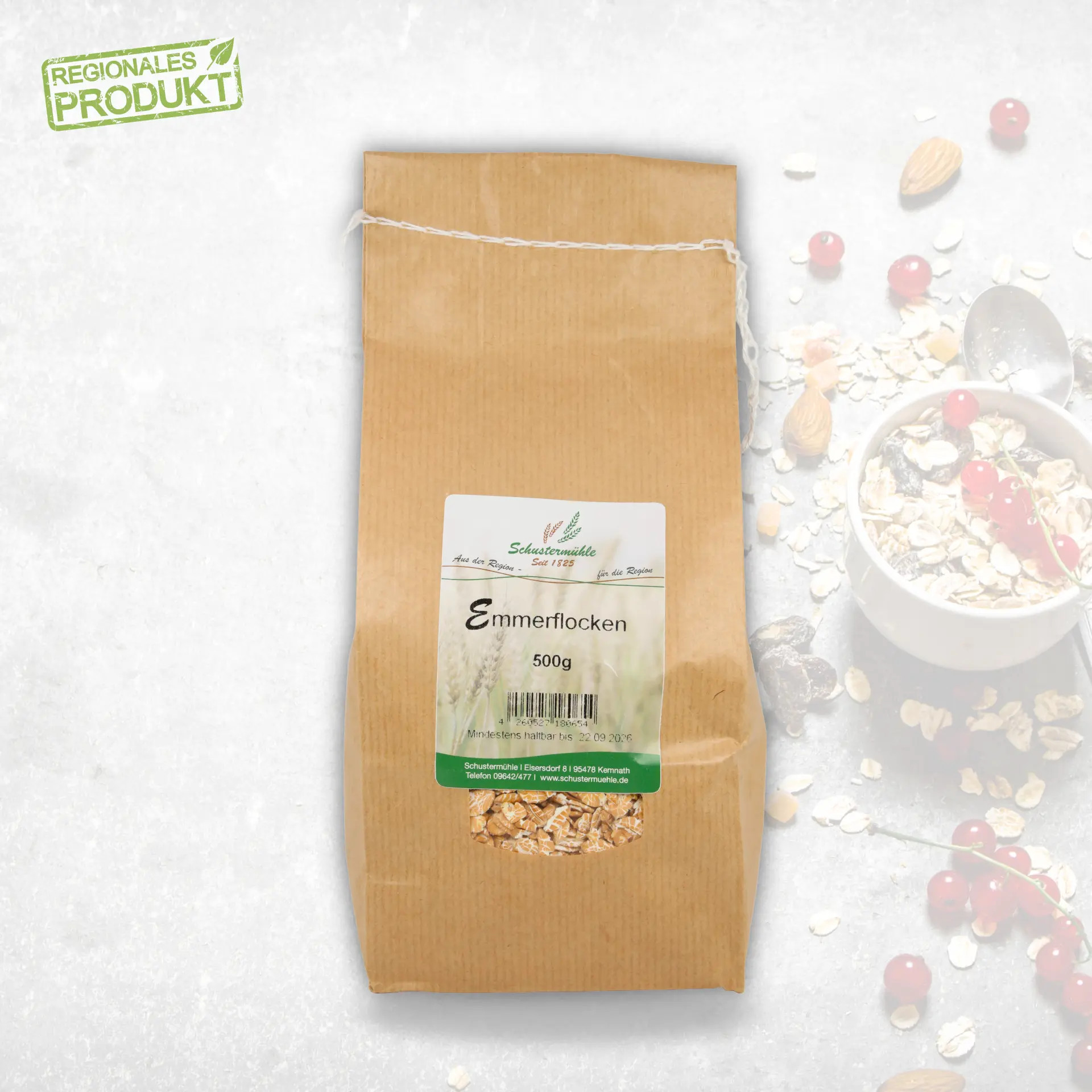 Emmerflocken 500g regional von der Schustermühle