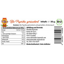 Bio Paprika geräuchert von der Ölmühle Bayreuth
