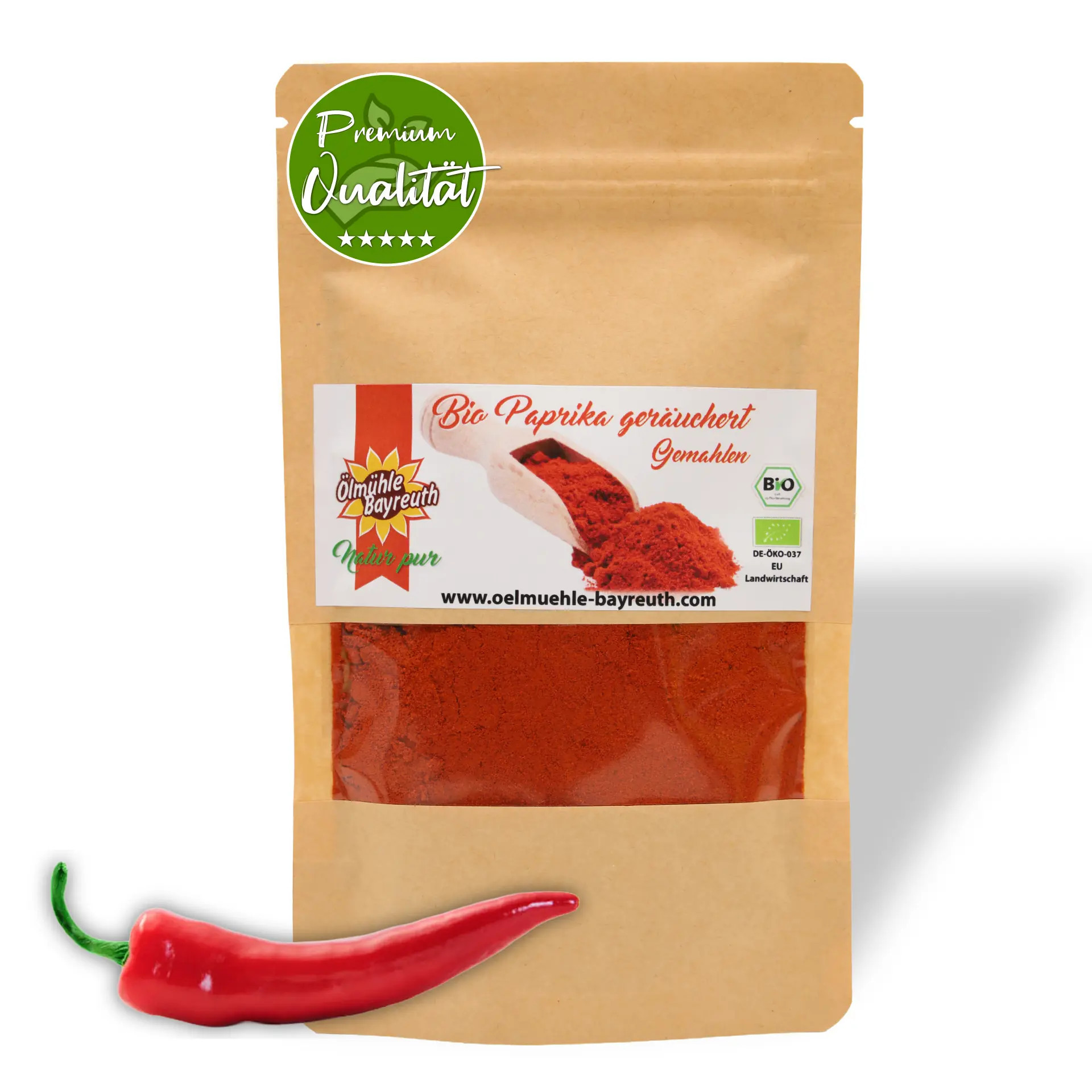 Bio Paprika geräuchert von der Ölmühle Bayreuth