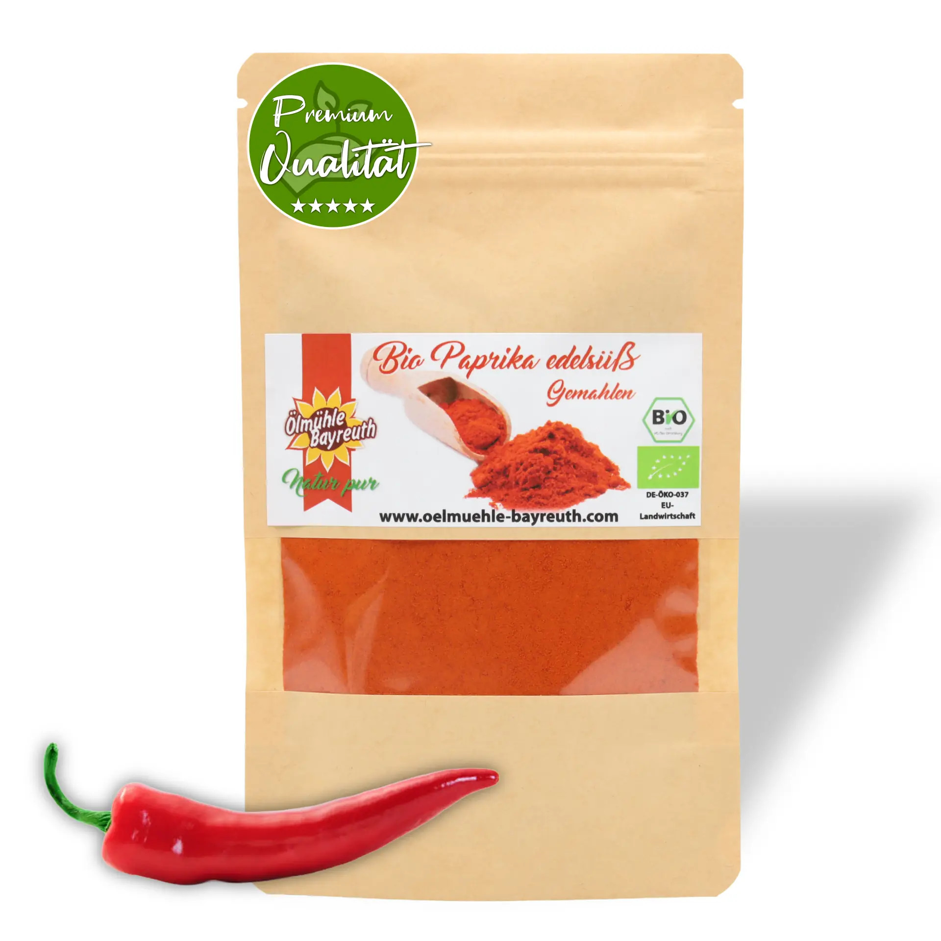 Bio Paprika edelsüß von der Ölmühle Bayreuth