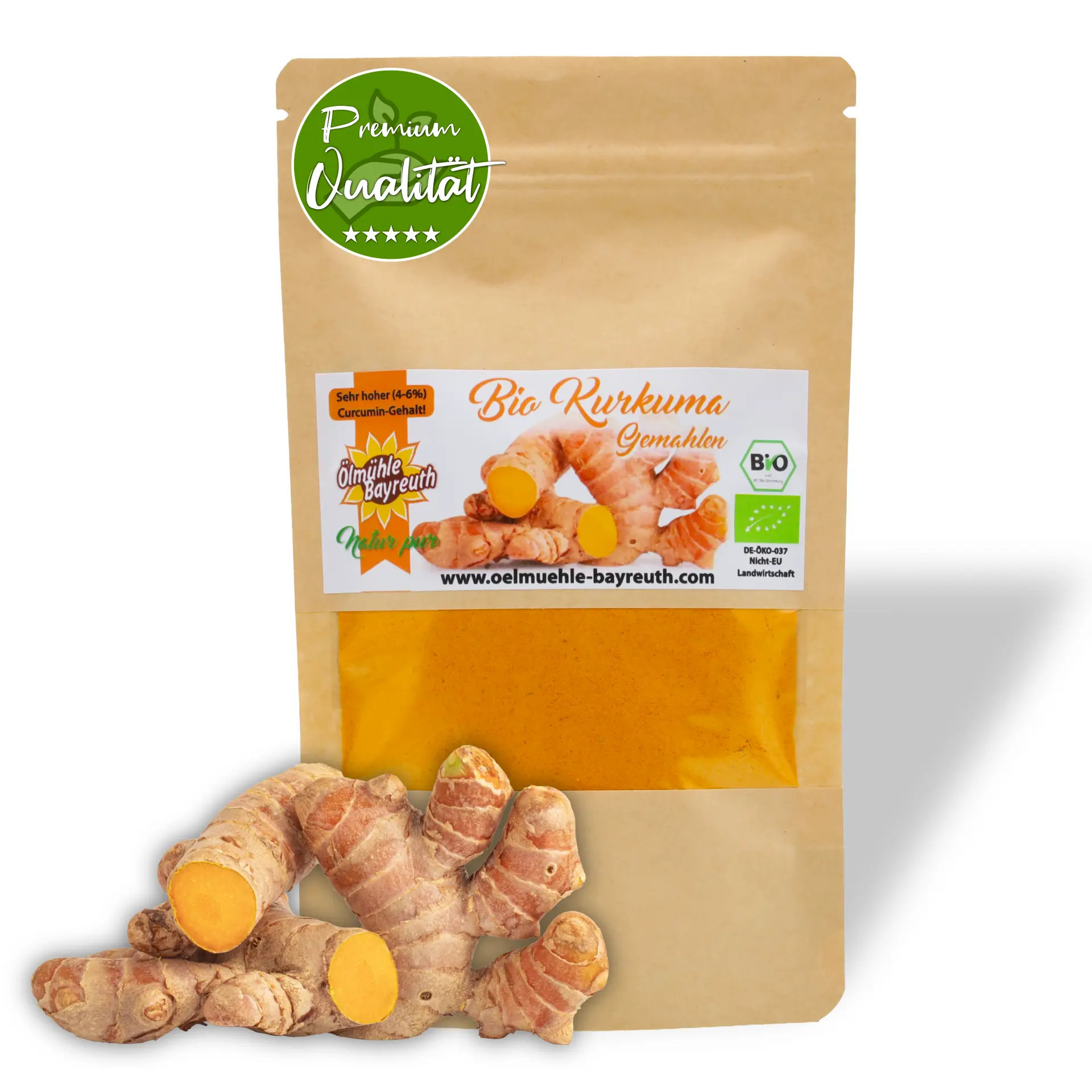 Bio Kurkuma Pulver 150 g von der Ölmühle Bayreuth