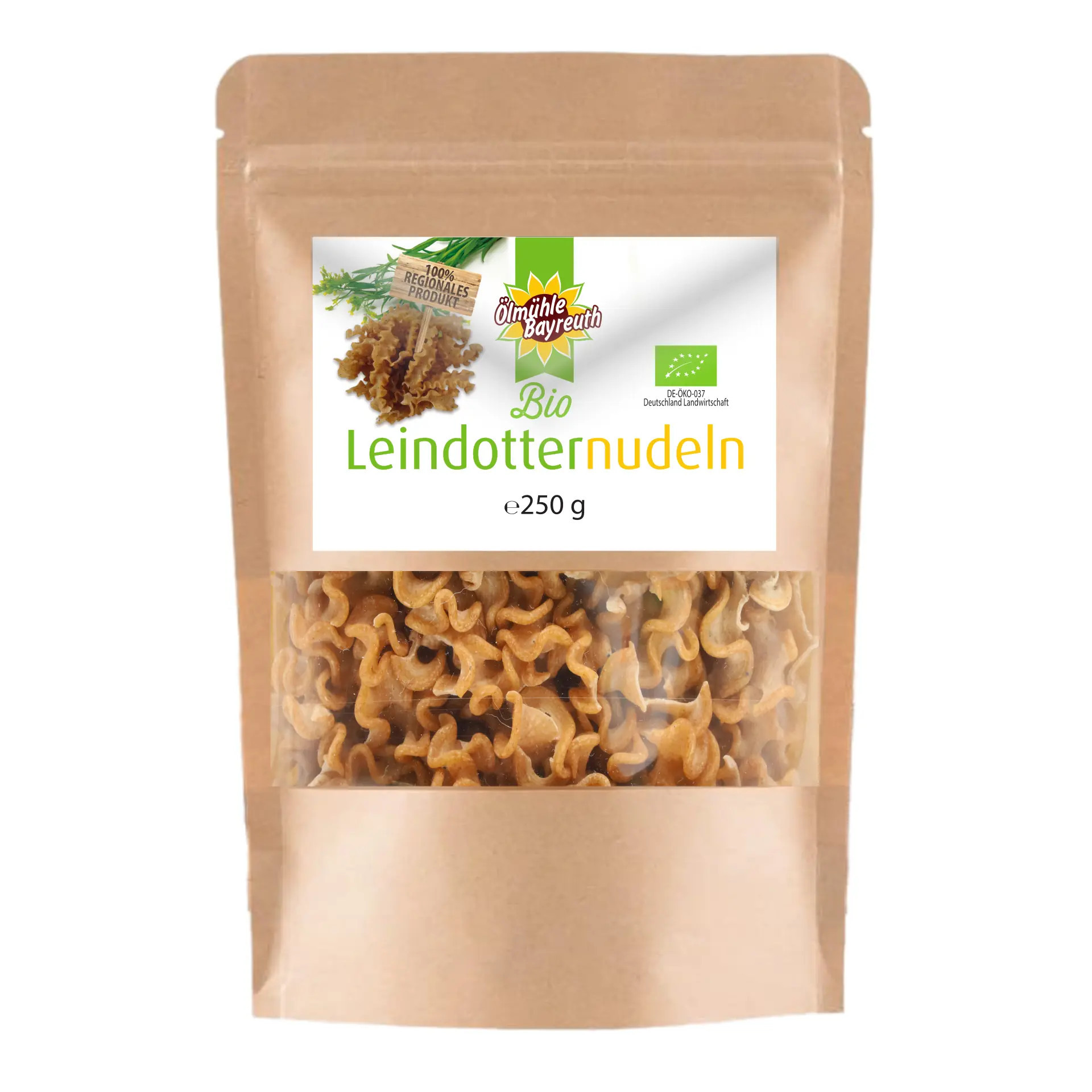 Bio Leindotternudeln von der Ölmühle Bayreuth