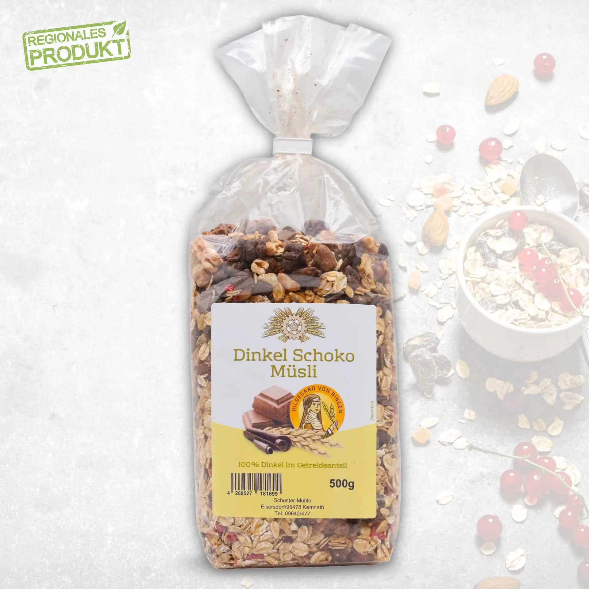 Dinkel Schoko Müsli von der Ölmühle Bayreuth