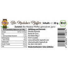 Bio Malabar Pfeffer von der Ölmühle Bayreuth