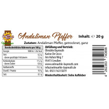 Andaliman - Urwaldpfeffer von der Ölmühle Bayreuth