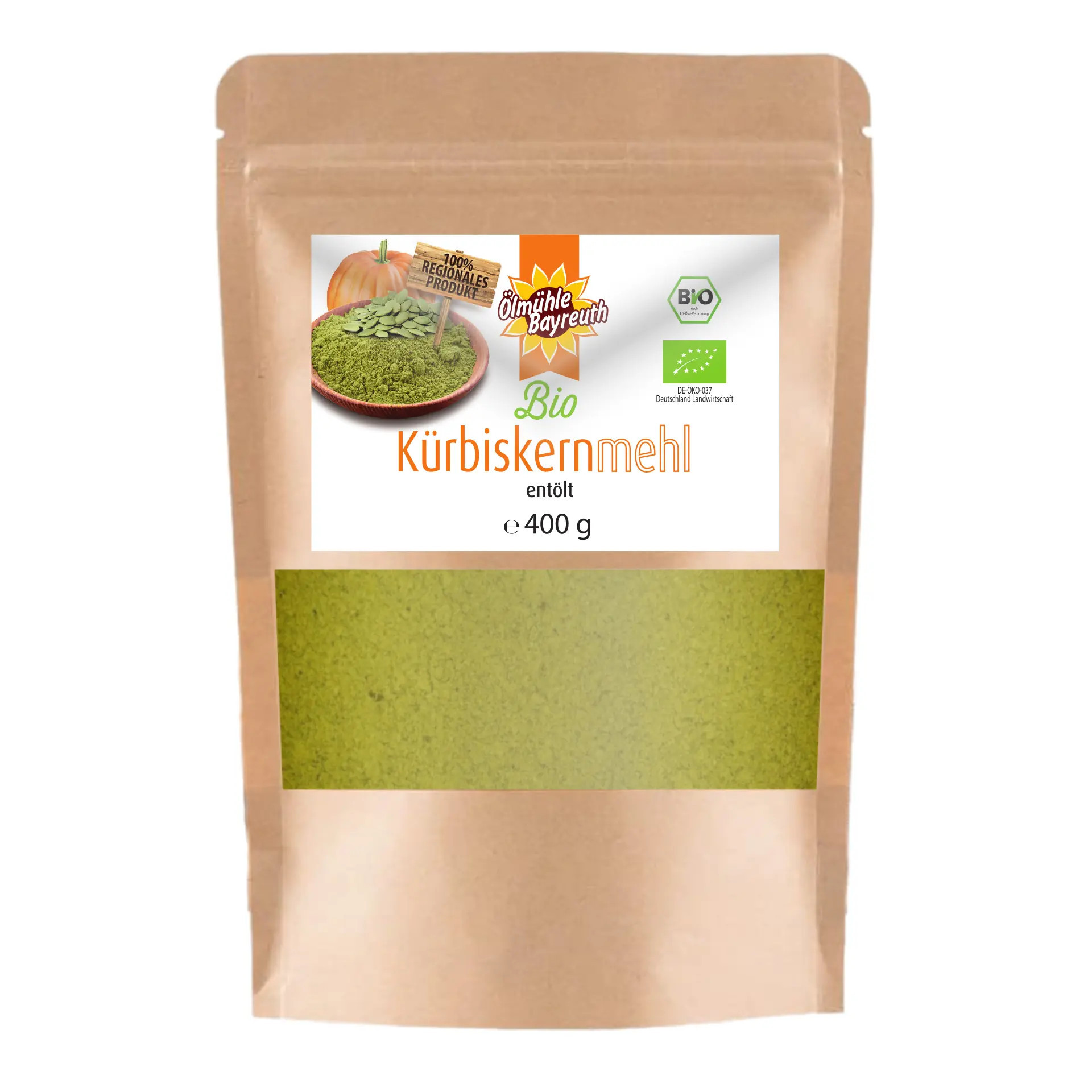 Bio Kürbiskernmehl von der Ölmühle Bayreuth