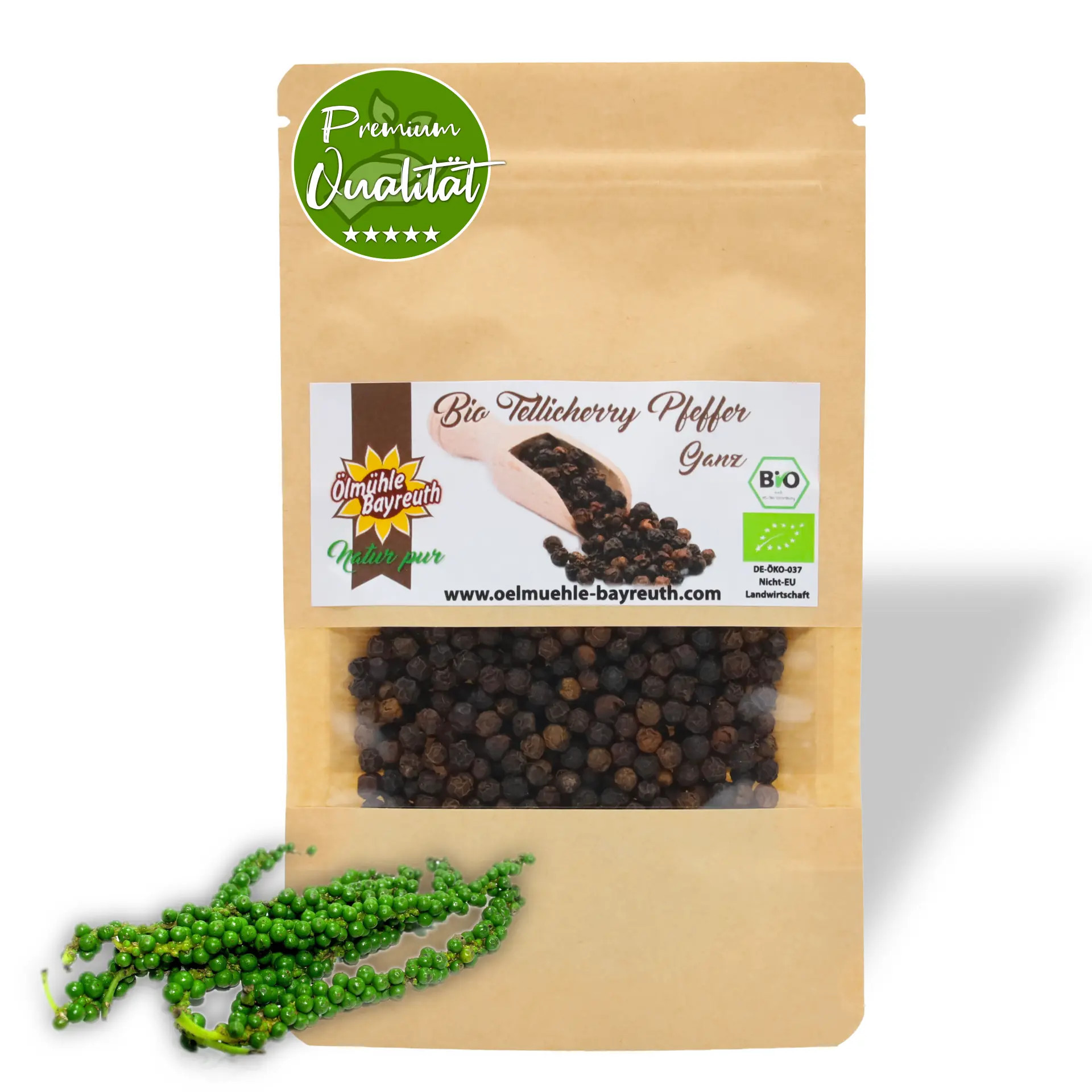 Bio Tellicherry Pfeffer von der Ölmühle Bayreuth