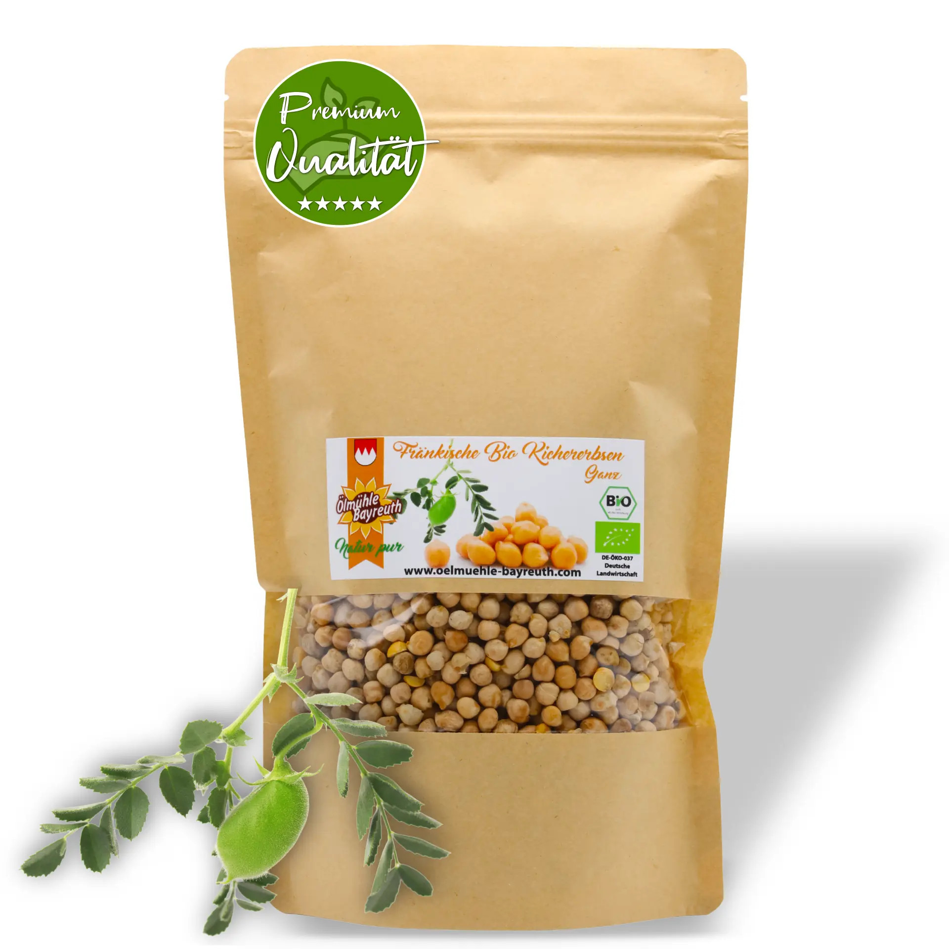 Bio Kichererbsen 1 kg von der Ölmühle Bayreuth