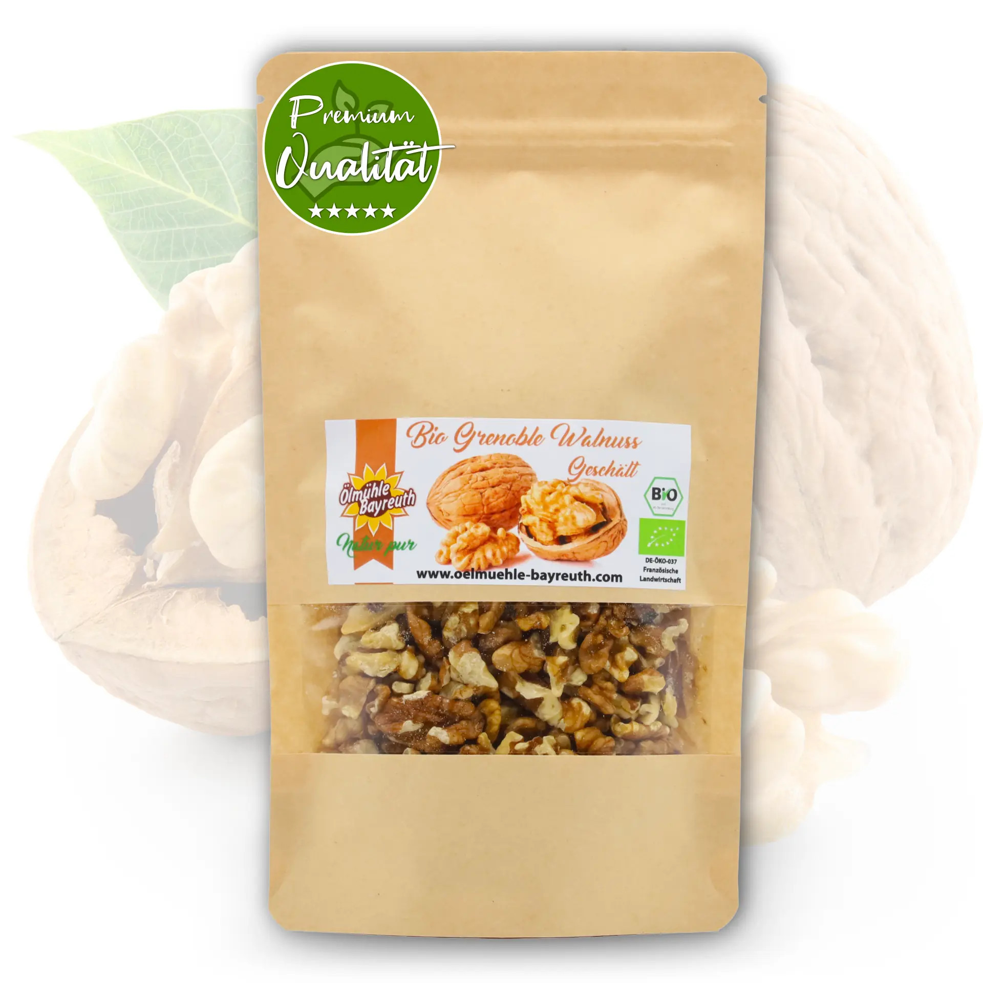 Bio Walnuss 200 g von der Ölmühle Bayreuth