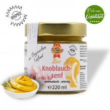 Bio-Knoblauchsenf 220 ml von der Ölmühle Bayreuth