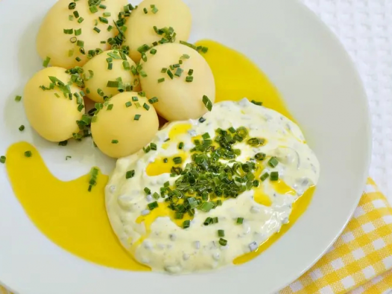 Pellkartoffeln mit fränkischem Leinöl-Quark